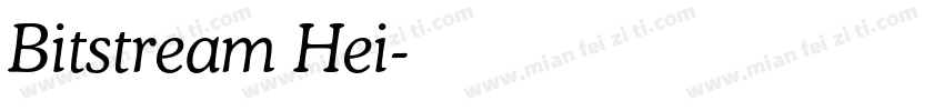 Bitstream Hei字体转换